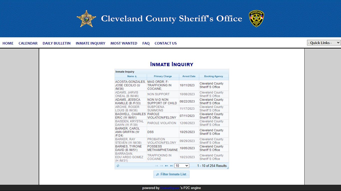 Cleveland County Sheriff Office P2C